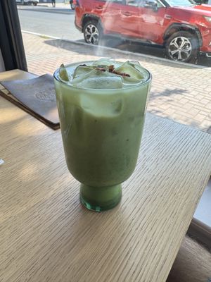 Matcha Lattee  at Hatch 44 Cafe  in Bradley Beach