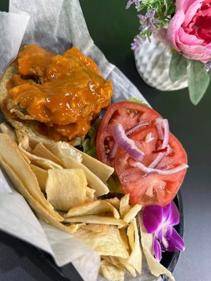 Buffalo Chikn Sammy (Oyster Mushroom) at Jen's Organics in Springfield