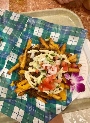 Shawarma fries at Jen's Organics in Springfield