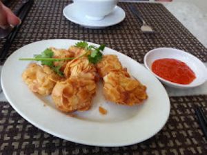 Almond crusted tofu starter at Nirvana Tea House and Vegetarian Delights in Ho Chi Minh City