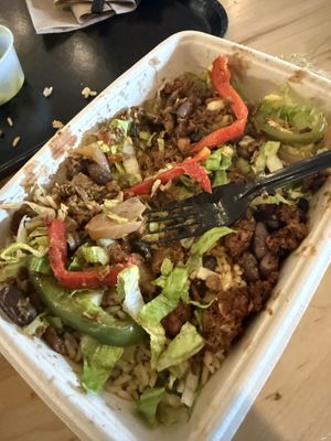 Impossible Chorizo Bowl from Taqueria El Chingon  at DE.CO Food Hall in Wilmington