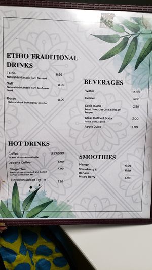 Menu, page 4 (November 2023) at Lulu EthioVegan in Minneapolis