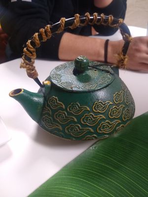 Spiced tea pot at Lulu EthioVegan in Minneapolis