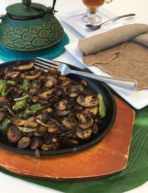 Mushroom Tibs at Lulu EthioVegan in Minneapolis