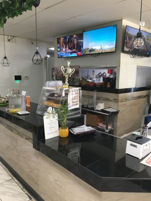 Ordering counter at Lulu EthioVegan in Minneapolis