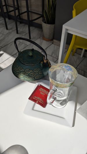 Ginger tea at Lulu EthioVegan in Minneapolis