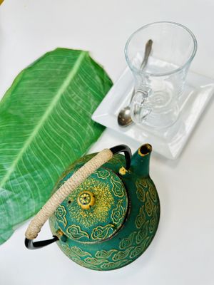 Ethiopian spiced tea  at Lulu EthioVegan in Minneapolis