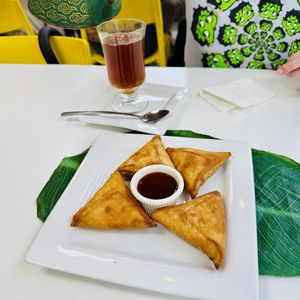 Sambusas  at Lulu EthioVegan in Minneapolis