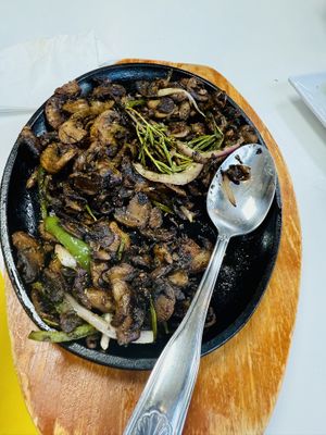 Mushroom tubs  at Lulu EthioVegan in Minneapolis