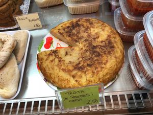 the best Spanish omelette on earth!!   at Vegetart Cuina Vegana in Barcelona