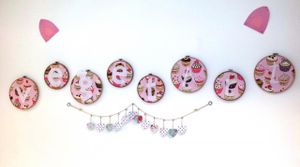 Wall deco at Vegetart Cuina Vegana in Barcelona