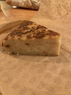 Spanish omlette at Vegetart Cuina Vegana in Barcelona