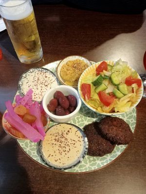 Entree platter at Kings Valley Egyptian Cuisine in Hamilton