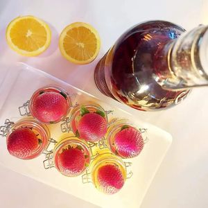 Orange & strawberry cups with grape & apple cordial at Church Stay Alberta in Mannville