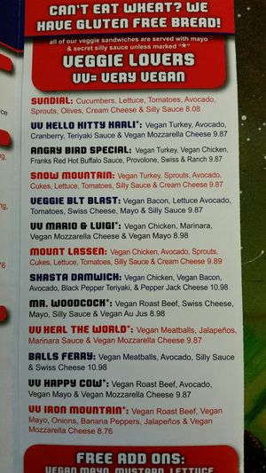 brochure menu at The Best Little Sandwich Shop - Eureka Way in Redding