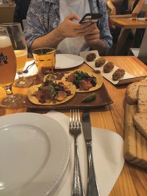 Dinner table at Rasoterra in Barcelona