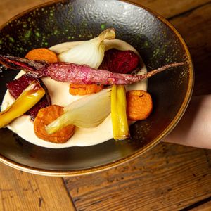 Autumn roots with pulses cream at Rasoterra in Barcelona