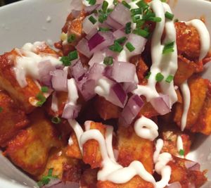 patata bravas  at Rasoterra in Barcelona