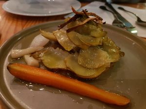 Artichokes with citrus at Rasoterra in Barcelona