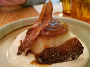 Miso flan at Rasoterra in Barcelona