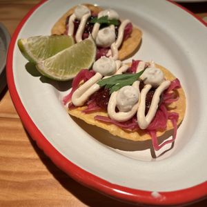 Tacos for starters  at Rasoterra in Barcelona