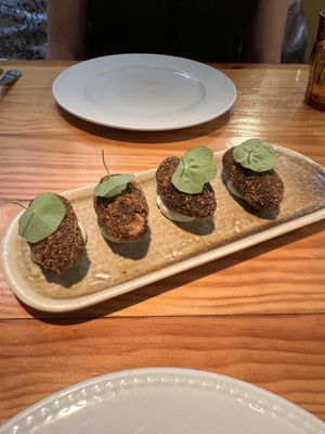 Croquetas de espinacas a la catalana  at Rasoterra in Barcelona