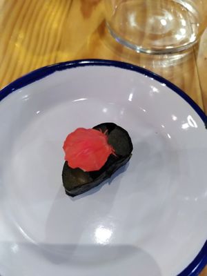 Appetizer - pickled cucumber at Rasoterra in Barcelona