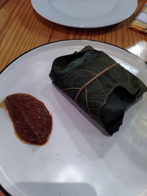 Starter 3 - sweet potato tamale at Rasoterra in Barcelona