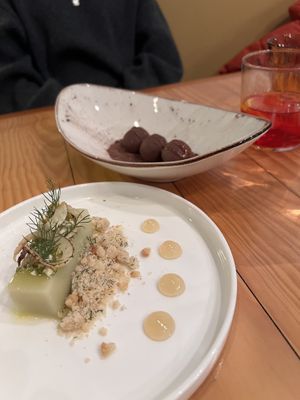 Fennel panacotta #Veganuary at Rasoterra in Barcelona