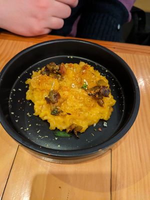Saffron orange rice at Rasoterra in Barcelona