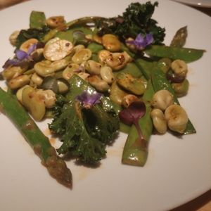Fava beans with spring veggies at Rasoterra in Barcelona