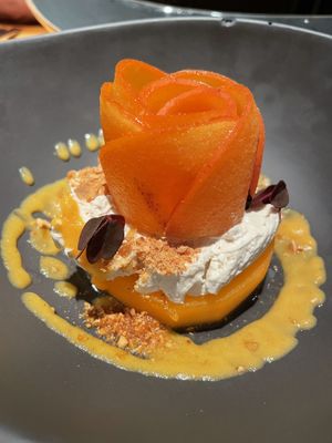 Caqui, crema chantilly #Veganuary at Rasoterra in Barcelona
