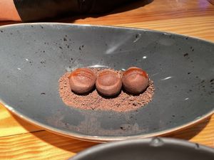 Trufes al wasabi #Veganuary at Rasoterra in Barcelona