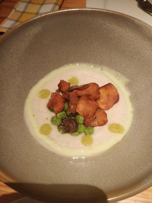Artichoke cream at Rasoterra in Barcelona