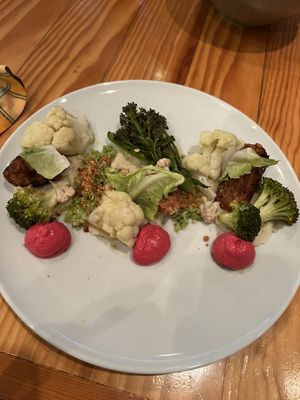 Tempeh dish  at Rasoterra in Barcelona