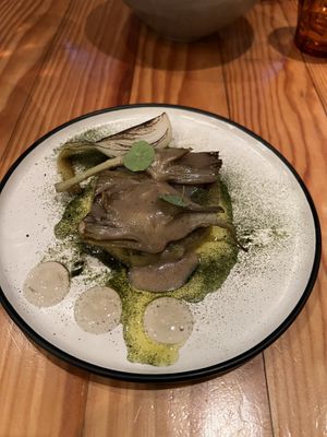 Artichoke starter   at Rasoterra in Barcelona