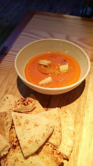 Tofu and red pepper dip at Rasoterra in Barcelona