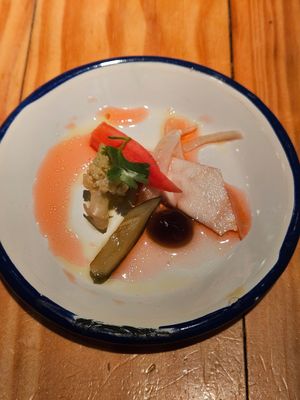 Appetizer at Rasoterra in Barcelona