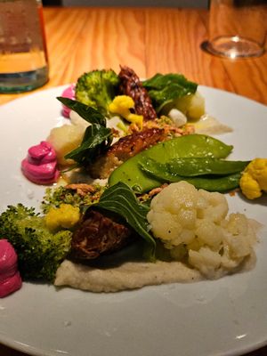 Almond Tempeh at Rasoterra in Barcelona