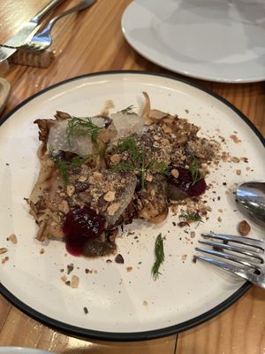 A mushroom starter  at Rasoterra in Barcelona