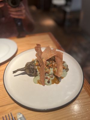 Roasted AUBERGINEE  at Rasoterra in Barcelona