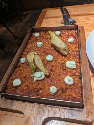 Pasta paella at Rasoterra in Barcelona