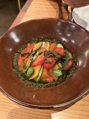 Tomato starter  at Rasoterra in Barcelona