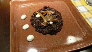 vegan aioli, brownrice,chantarelles... at Rasoterra in Barcelona