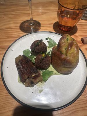 Wild garlic bread   at Rasoterra in Barcelona