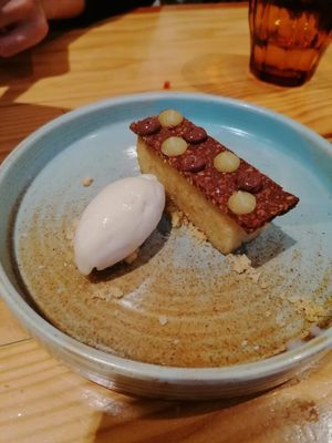 AOVE dessert at Rasoterra in Barcelona