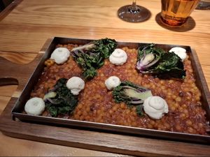 Main dish Paella style at Rasoterra in Barcelona