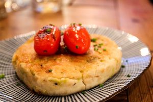 Trinxat (typical potato mash) at Rasoterra in Barcelona