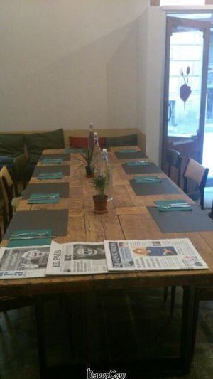 The big table to share at Rasoterra at Rasoterra in Barcelona