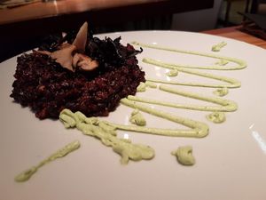 red rice dish at Rasoterra in Barcelona